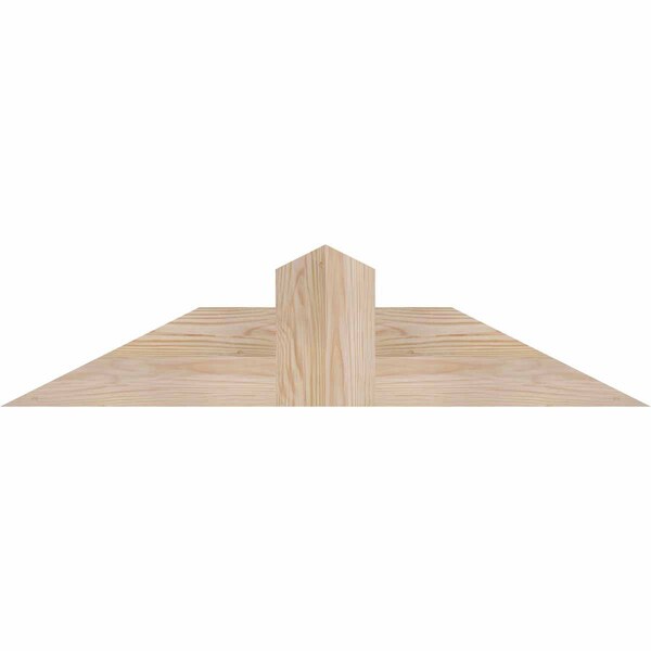 Ekena Millwork Portland Smooth Timber Gable Bracket, Douglas Fir, 36"W x 9"H x 1 1/2"D x 5 1/2"F, 6/12 Pitch GBW036X09X0206POR00SDF - main